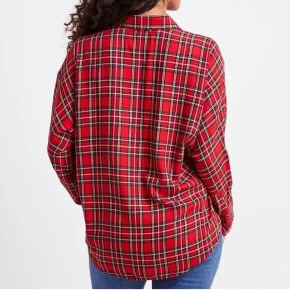 Red Plaid Women's Top - Picture 6 of 12